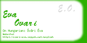 eva ovari business card